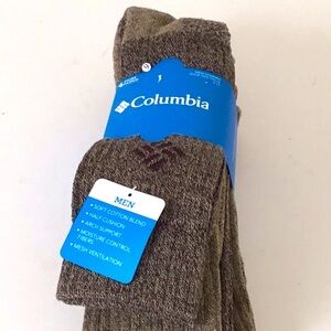Columbia Men’s 4 Pk Cotton Blend 1/2 Cushion Arch Support Moisture Control Socks